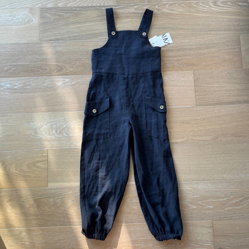 ZARA Girl's Navy Jogger Jumper Romper
